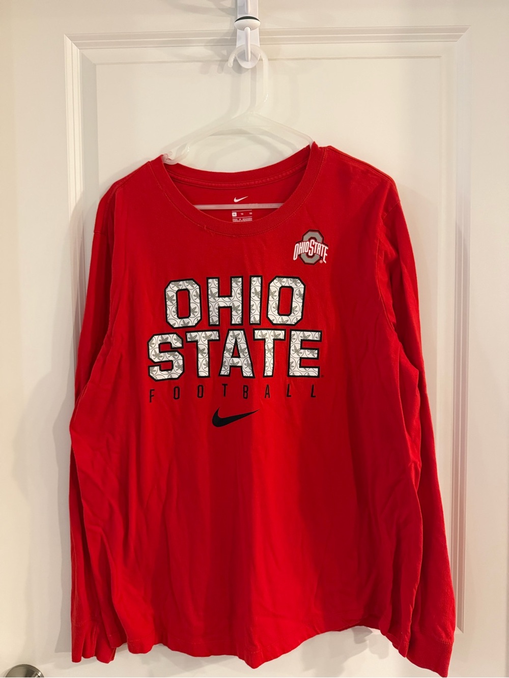 Nike Red Ohio State Football Long-Sleeve Tee